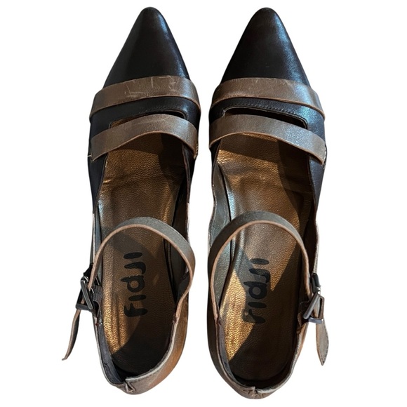 FIDJI Elegant Two-Tone Women's Mary Jane-Style Kitten Heel Shoes women’s size 7 - Picture 2 of 7